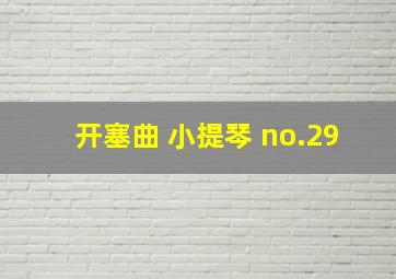 开塞曲 小提琴 no.29